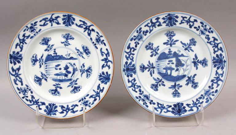 TALLRIKAR, 2+2, porslin, Kina Qianlong 1700-tal.