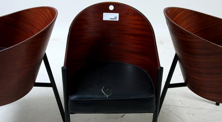 STOLAR, 3 st, "Costes", Philippe Starck, Aleph, Driade. Italien. 1900-talets sista kvartal.