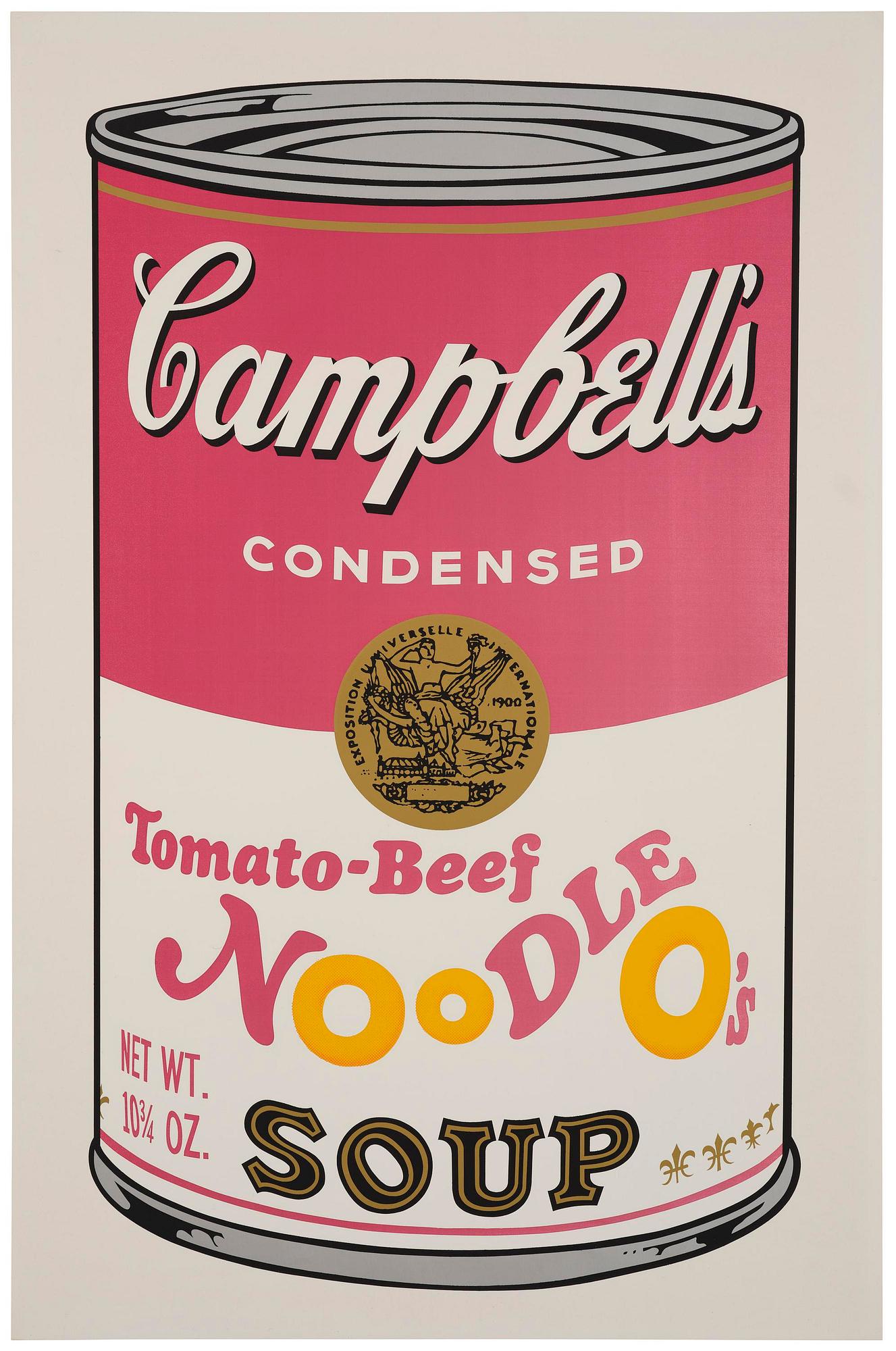 Andy Warhol, "Tomato-Beef Noodle O's", (from: "Campbell's Soup II").