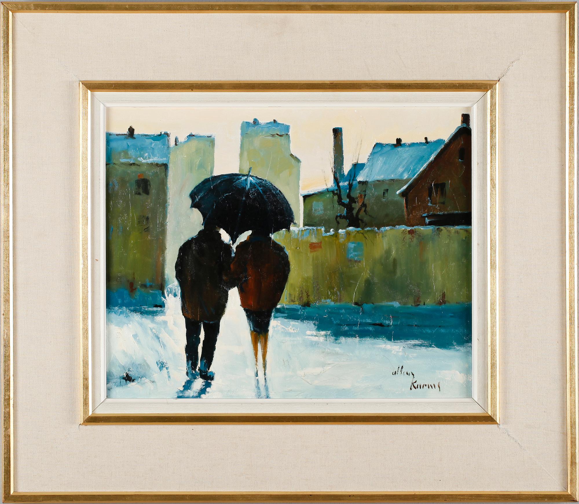 OKÄND KONSTNÄR, olja på duk, otydligt signerad Karms.