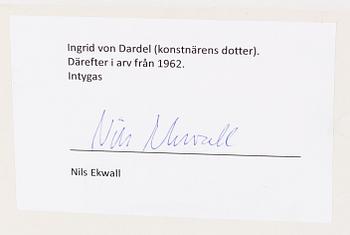 NILS VON DARDEL, pencil drawing, stamped signature.