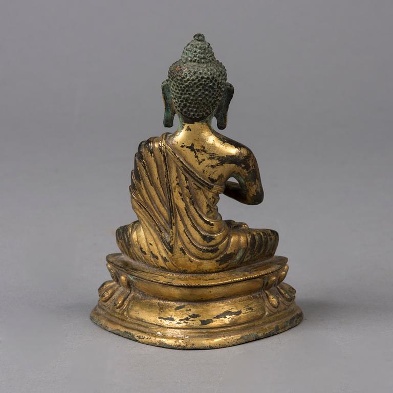 BUDDHA, mässing, Tibet, 1900-talets första hälft.