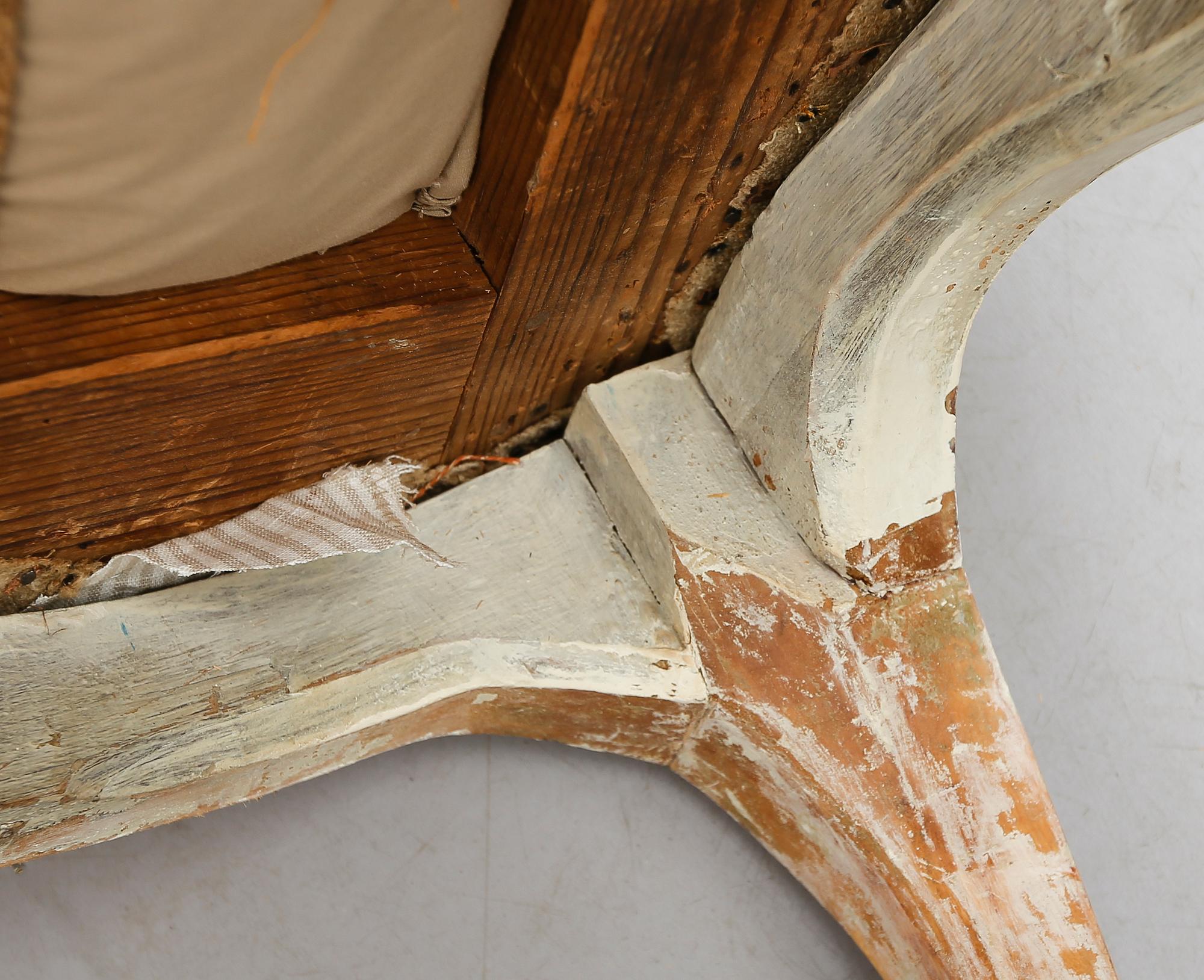 KARMSTOLAR, 1 par, rokoko, 1700-talets andra hälft.