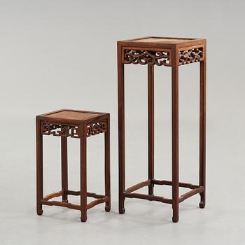Two Chinese side tables, early 20th Century.