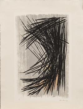 HANS HARTUNG, färglitografi, signerad och numrerad 50/100.
