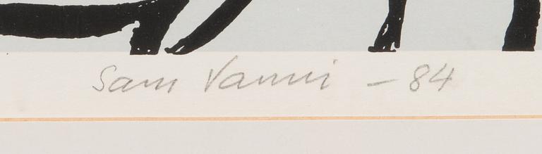 SAM VANNI, serigraph, signed and dated -84, numbered 9/100.