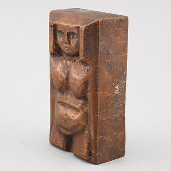 BOKSTÖD, brons, Erik Höglund, signerat, 1900-tal.