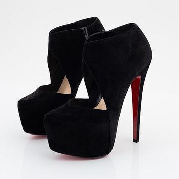 Christian Louboutin, a pair of black suede pumps, size 36 1/2.