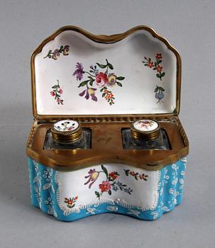 SKRIVSTÄLL, emaljarbete, 1800-talets slut.