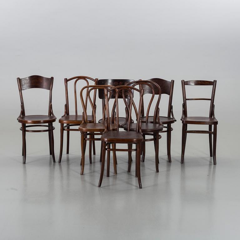 STOLAR, Thonet och Thonet-stil,  8 stycken, 1900-talets första hälft.