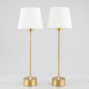 Hans Bergström, a pair of  table lamps, model "719", atelje Lyktan, Sweden 1960s.