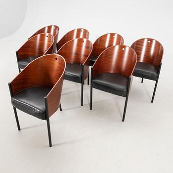 Philippe Starck, armchairs 8 pcs, "Costes", Aleph, Driade, Italy.