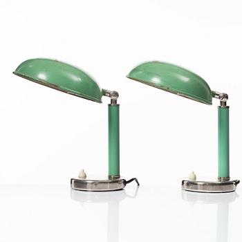 Erik Tidstrand, a pair of table lamps model "29359", Nordiska Kompaniet, 1930s.