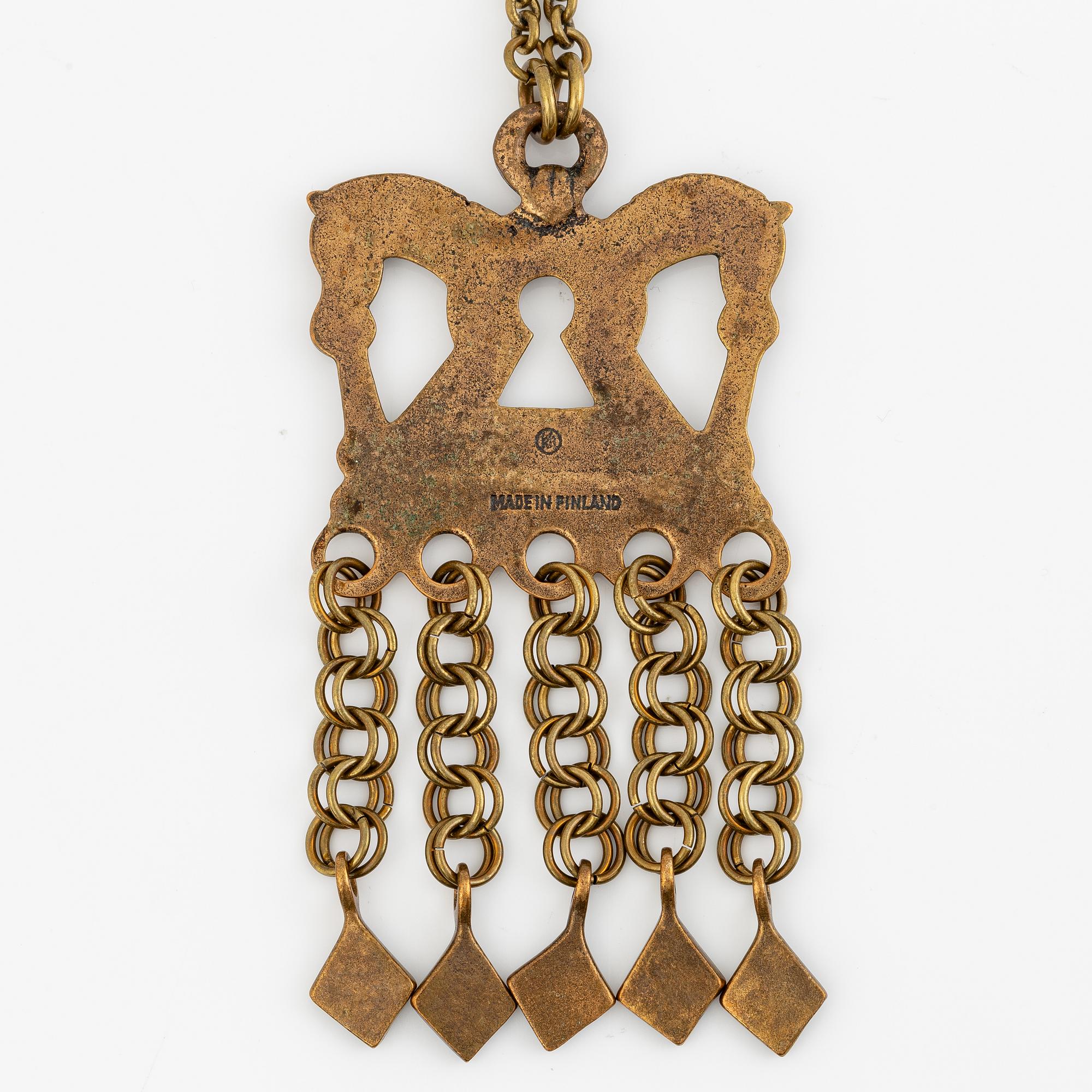 Pentti Sarpaneva, Kalevala Koru, necklace, bronze.