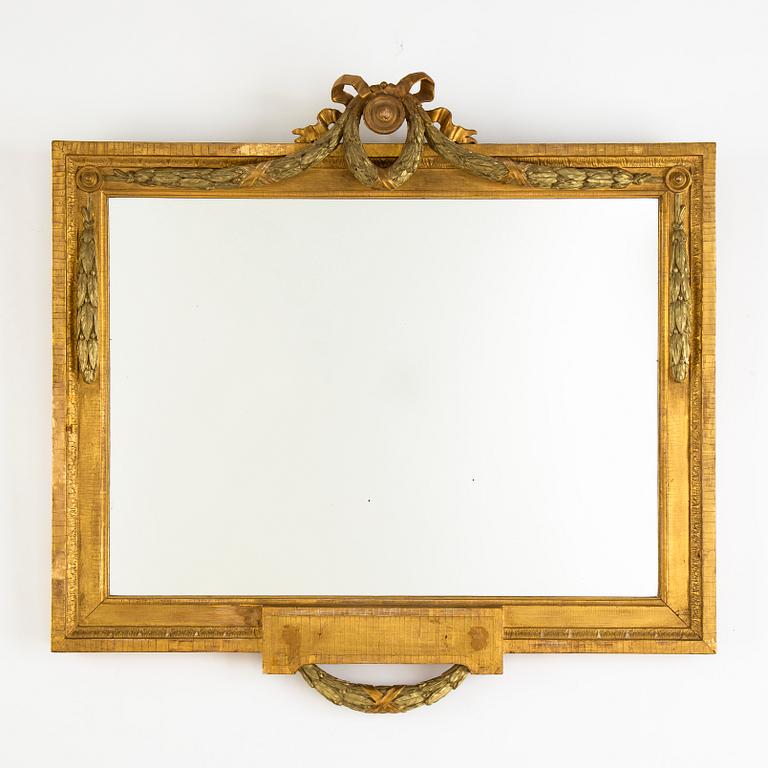 A gilt wood, Gustavian mirror, late 18th Century.