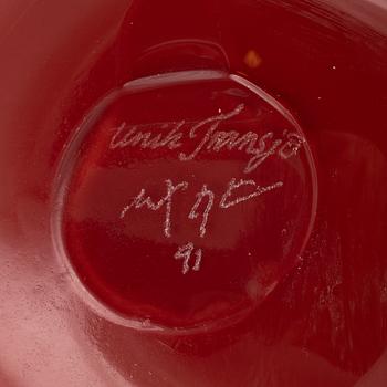 Matz Borgström, two unique glass sculptures, Transjö, -91.