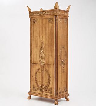 Helge Werner, a Swedish Grace gilt and carved writing cabinet, probably 1920s.