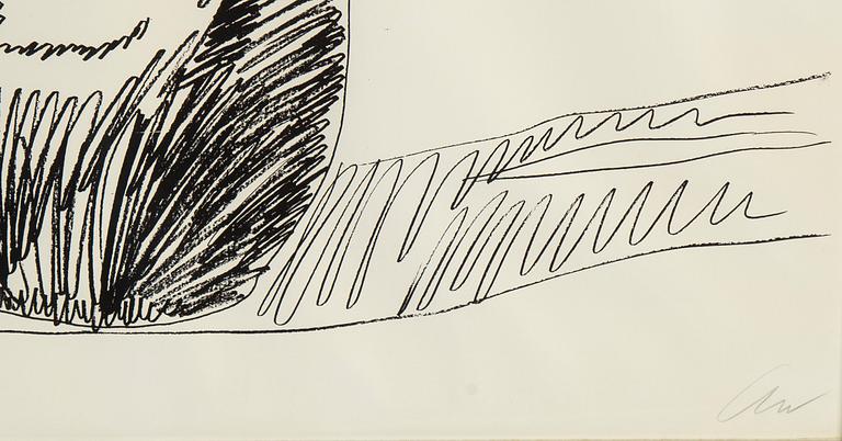 ANDY WARHOL, Silkscreen 1974, on Arches paper, signed with initials in pencil, and also signed and numbered 99/250 verso.