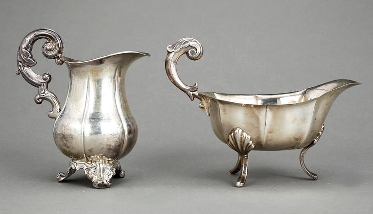 PARTI SILVERFÖREMÅL, 9 delar, mest Sverige, 1800-1900-tal. Tot ca 468 gram.