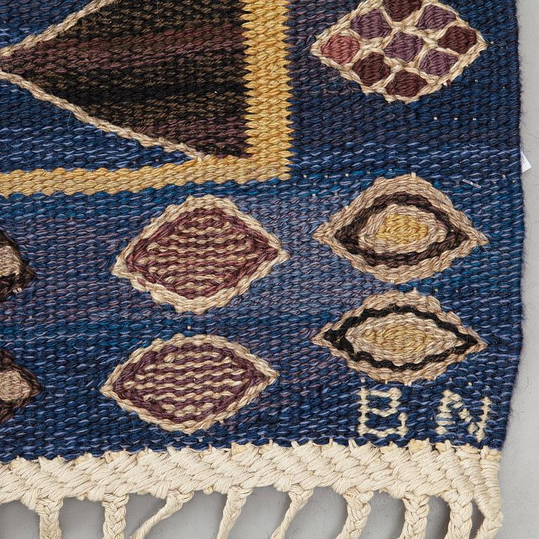Barbro Nilsson, MATTA, "Snäckorna", gobelängteknik, ca 267-268 x 234,5-246,5 cm, signerad AB MMF BN.