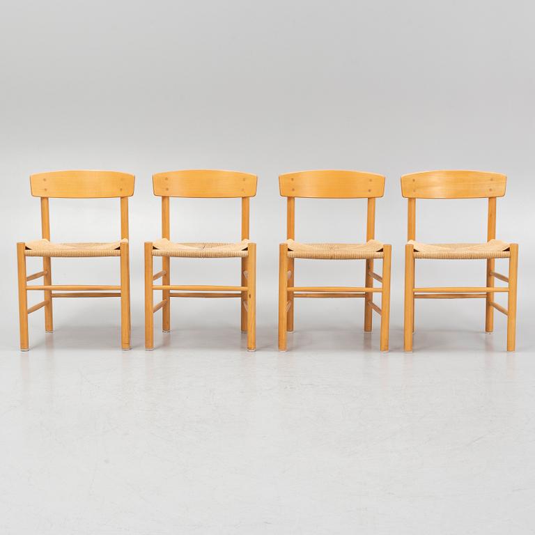 Børge Mogensen, stolar 4 st, modell "J39", FDB  Møbler, Danmark, 1900-talets andra hälft.