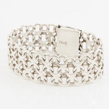 Armband, silver, x-länk.