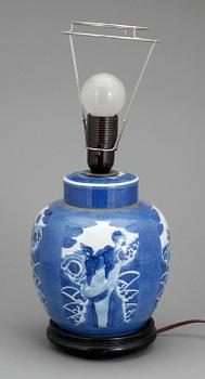 BORDSLAMPA, porslin, Kina, 1900-tal.