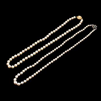 COLLIER, 2 st, odlade pärlor.
