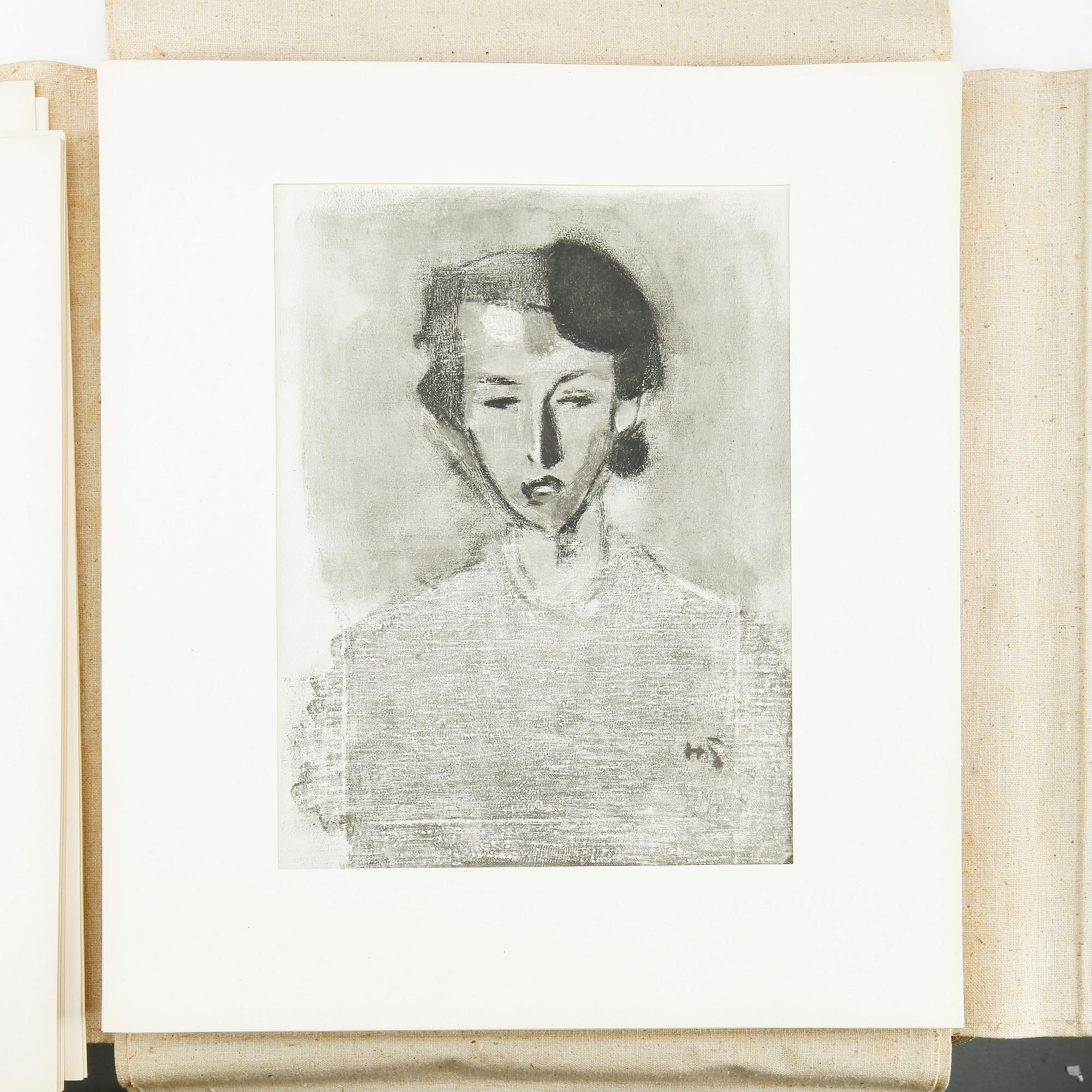HELENE SCHJERFBECK, mapp med reproduktioner, 48 st, 1945.