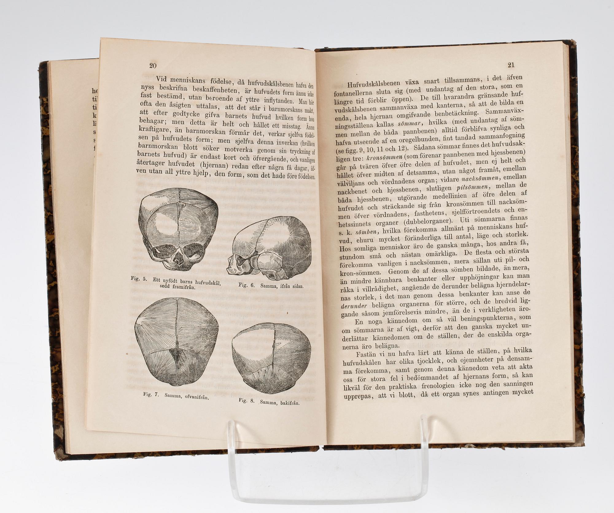 BOK, "Frenologien i sammandrag" av Wilhelm Kjellgren, , Örebro 1862.
