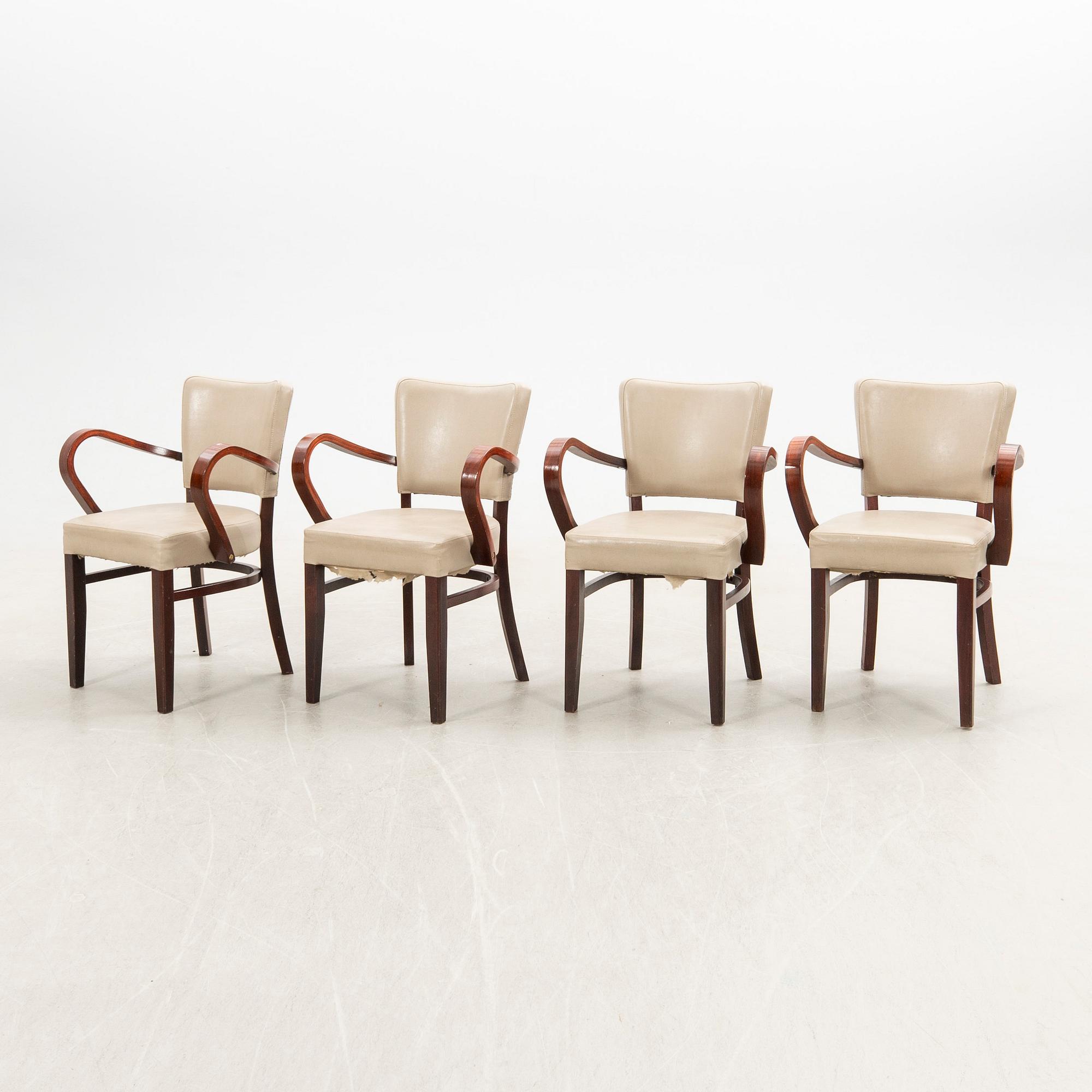 Karmstolar 4 st 1900-talets mitt/andra hälft.