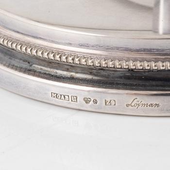 Eric Löfman, ljusstakar, ett par, silver, KG Markströms, Uppsala 1979.