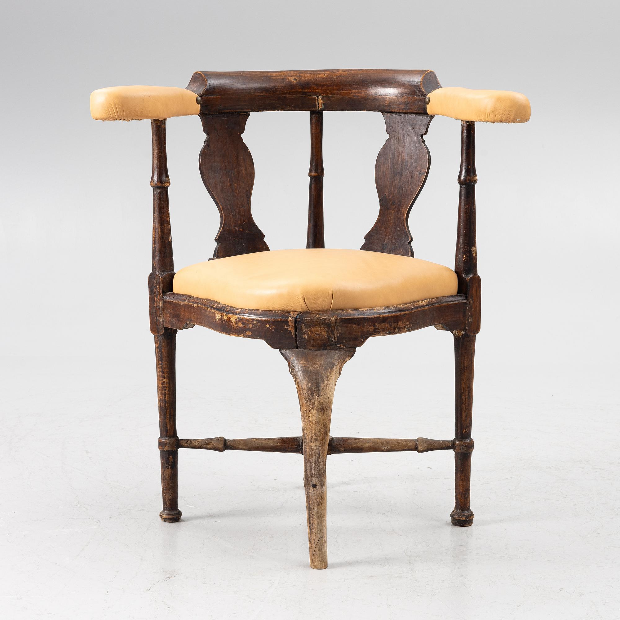 Powder chair, 18th century,.