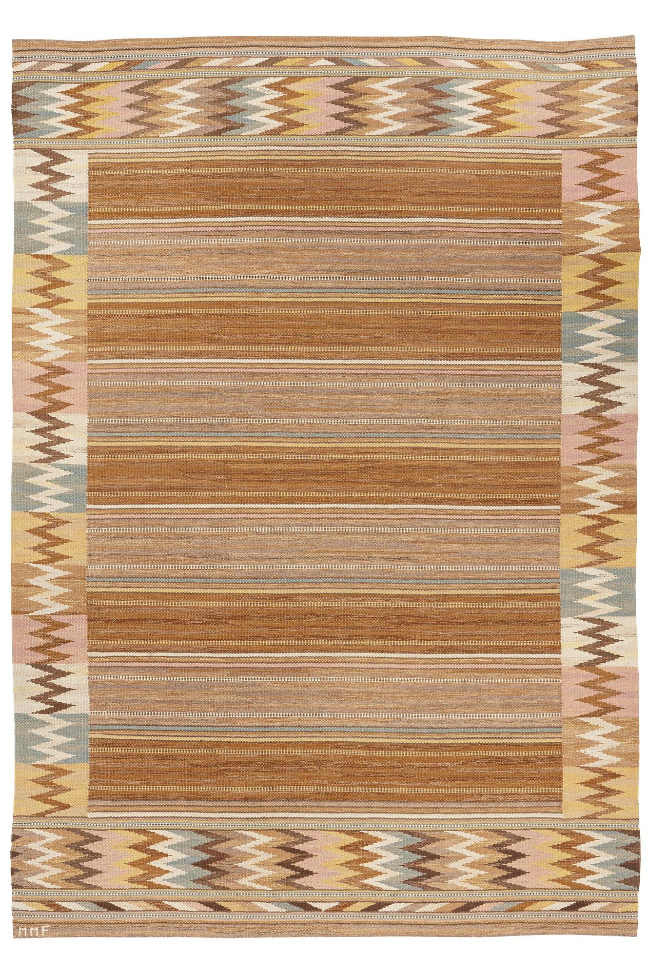 Märta Måås-Fjetterström, matta, "Viggbård", rölakan, ca 297 x 206,5 cm, signerad MMF.