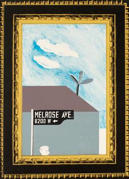 344. David Hockney, "Picture of Melrose Avenue in an ornate gold frame", from: "A Hollywood collection".
