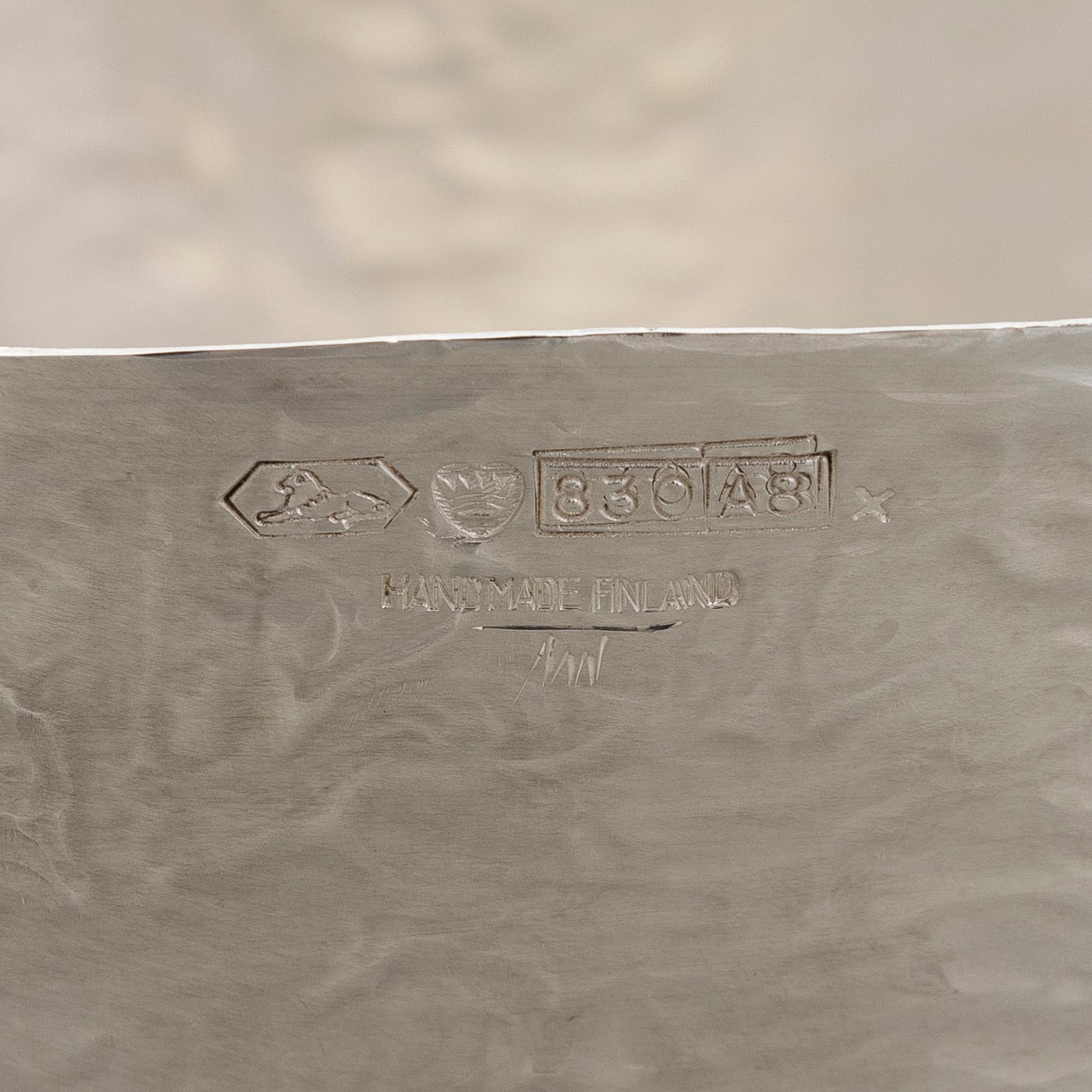 Tapio Wirkkala, skål, silver, Kultakeskus, Tavastehus 1978.