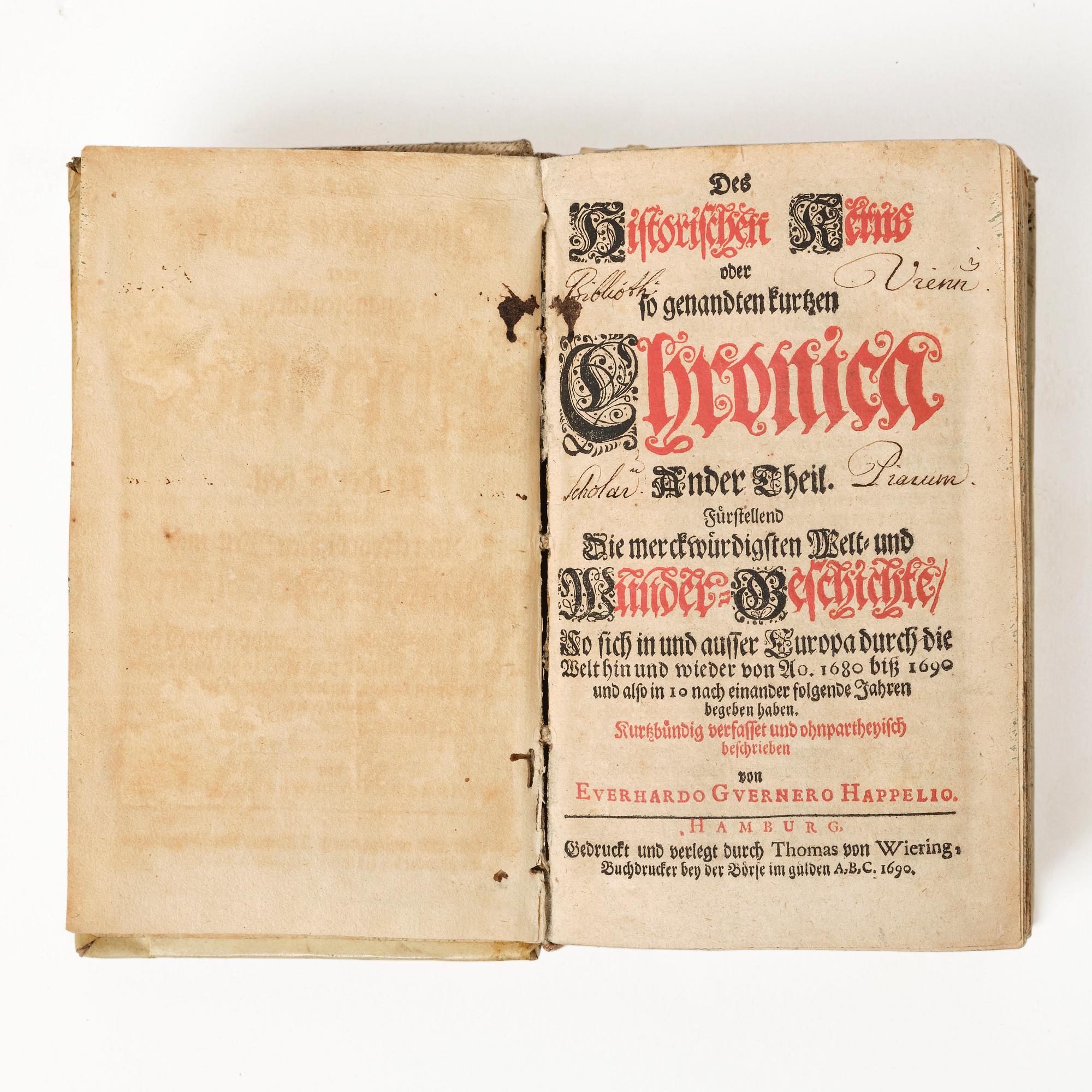 Rare periodical, with numerous engraved plates, 1690.