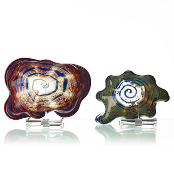 Dale Patrick Chihuly, a 2 pcs glass sculpture, Seattle, USA 1983.