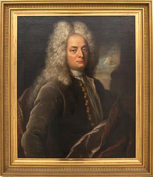 Unknown artist 18th century, Portrait of a man in a wig.