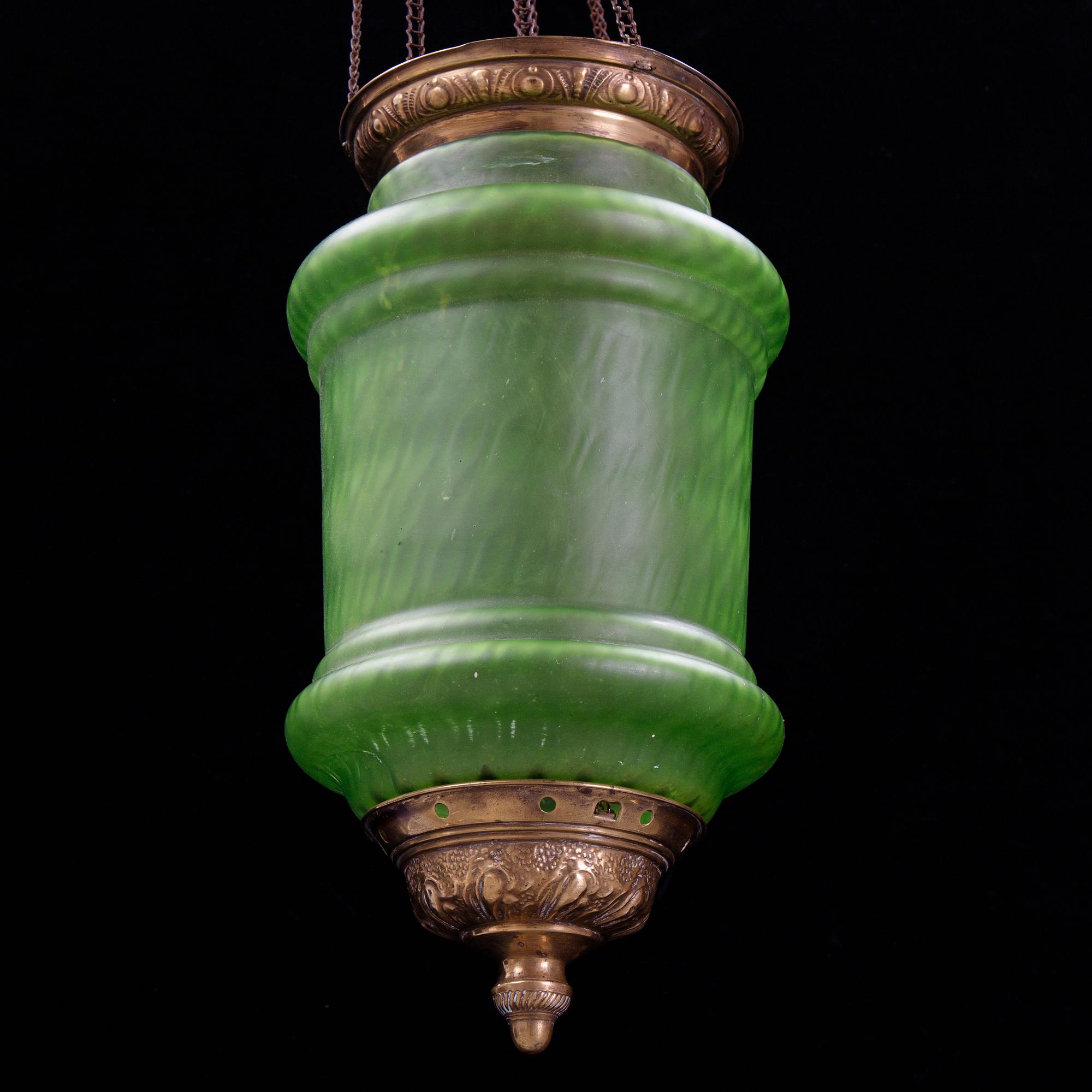 A circa 1900 ceiling light.