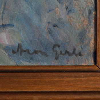 ARON GERLE, olja på pannå, signerad.