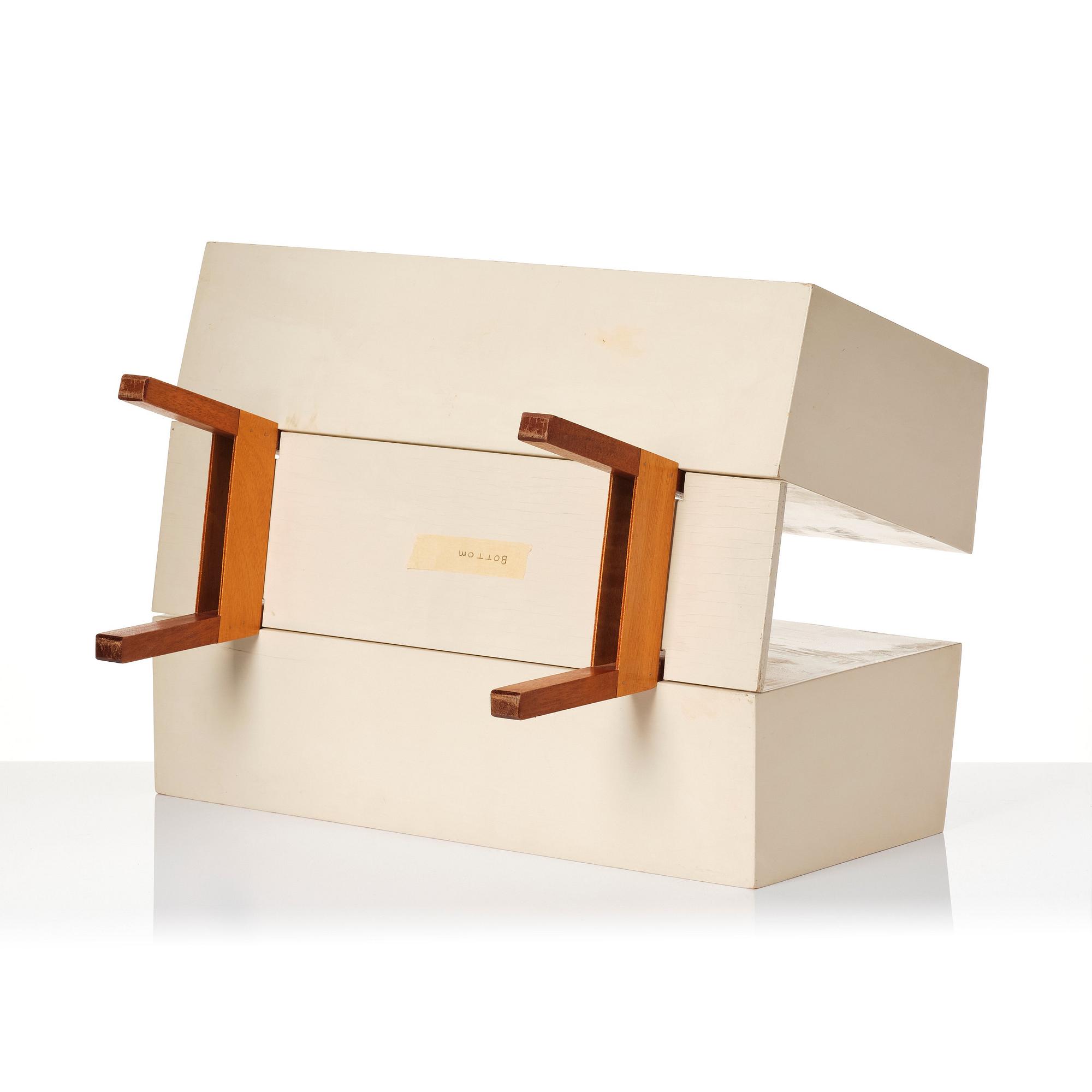 Ernest Race, a "Penguin Donkey Mark II" bookshelf, Isokon, England, 1960s.