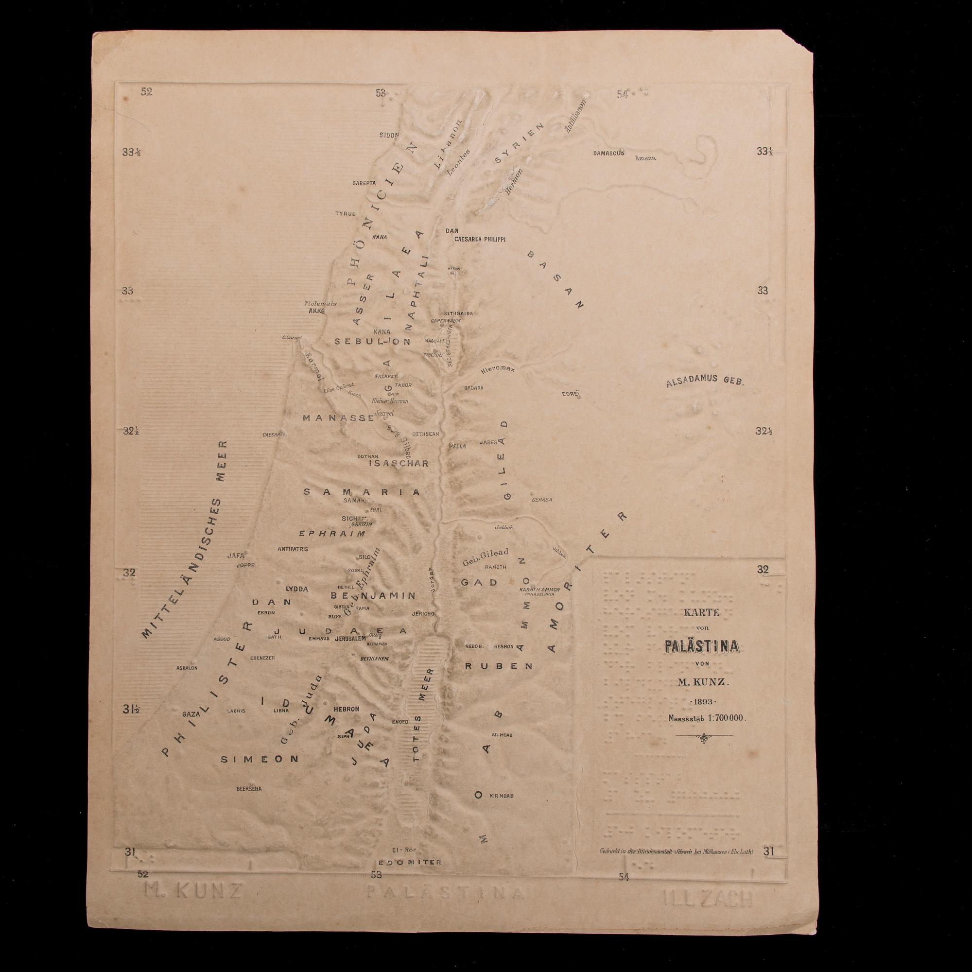 UNDERVISNINGSMATERIAL FÖR SYNSKADADE, 4 st, M. Kunz, Tyskland 1800-talets slut.