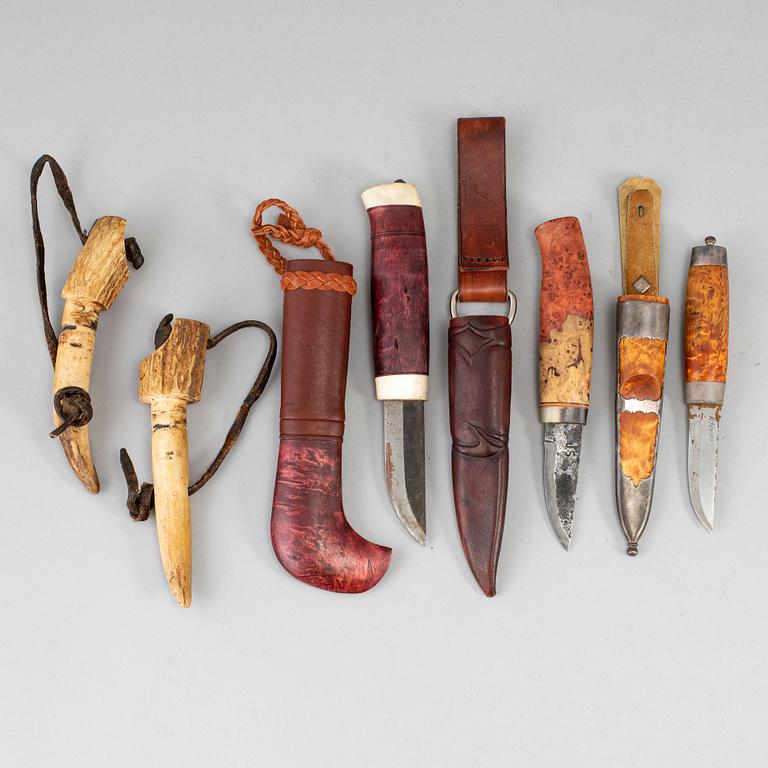 Five Sami knives.