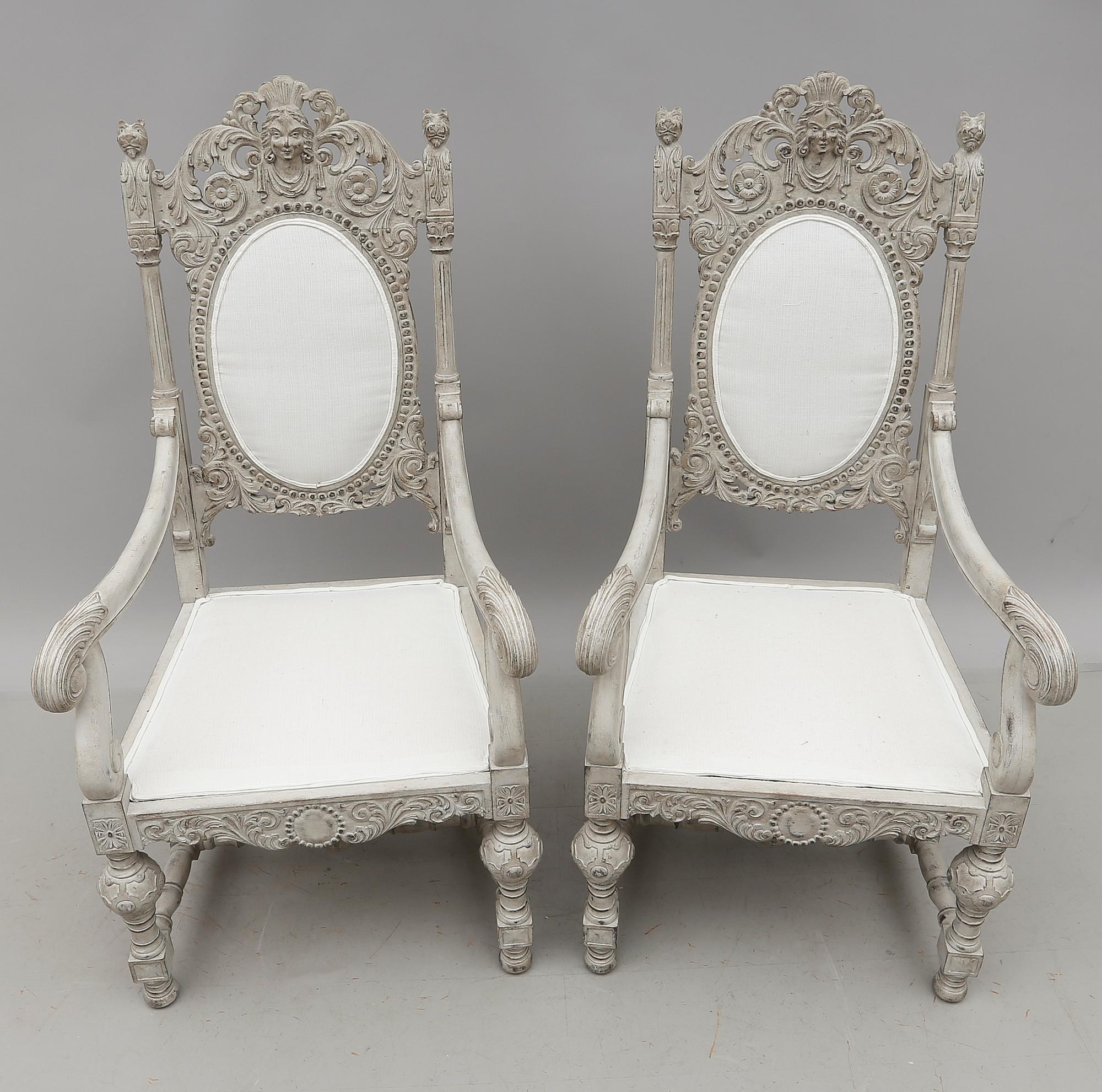 KARMSTOLAR, 1 par, 1800-talets andra hälft.