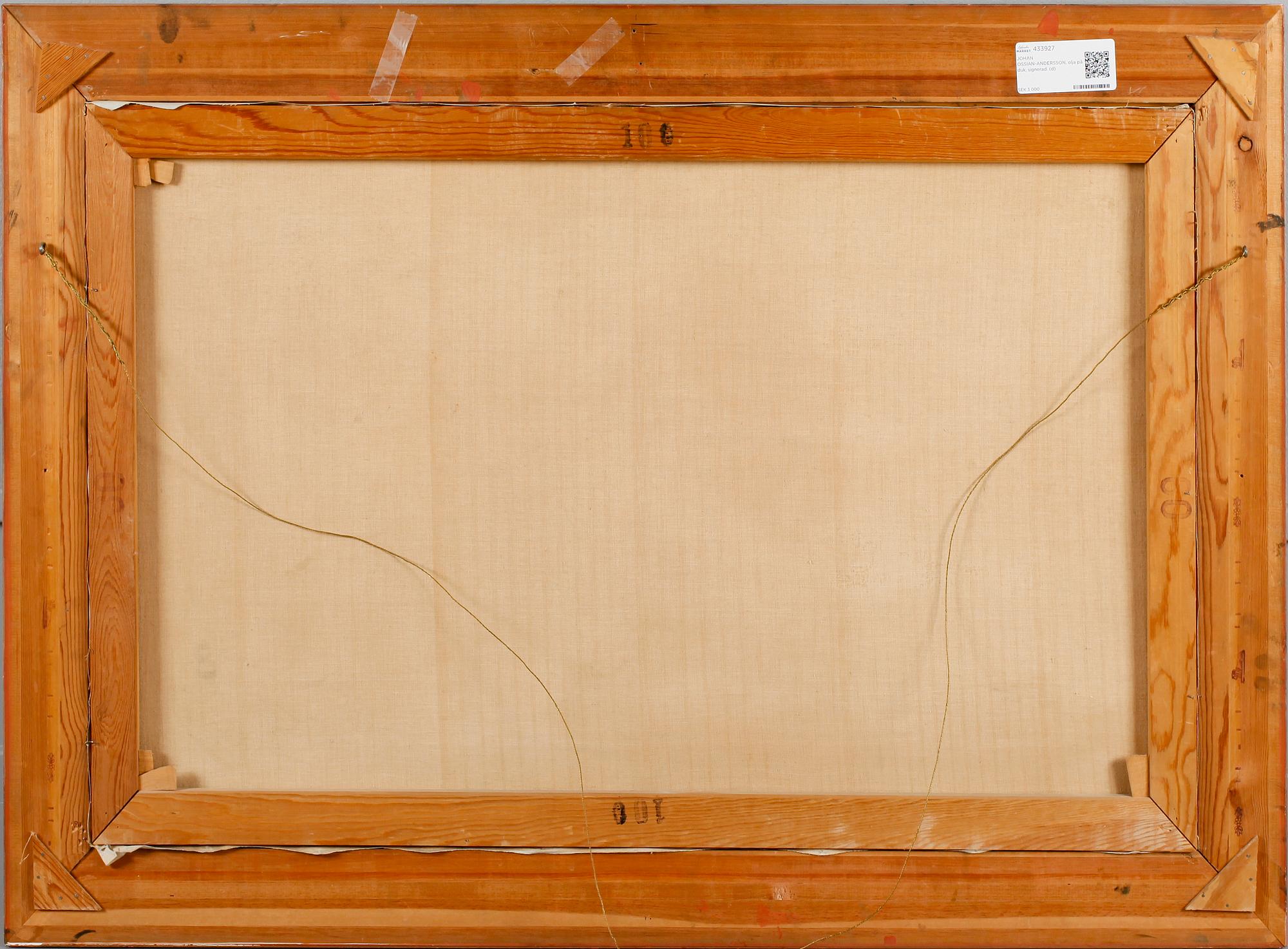 JOHAN OSSIAN-ANDERSSON, olja på duk, signerad.