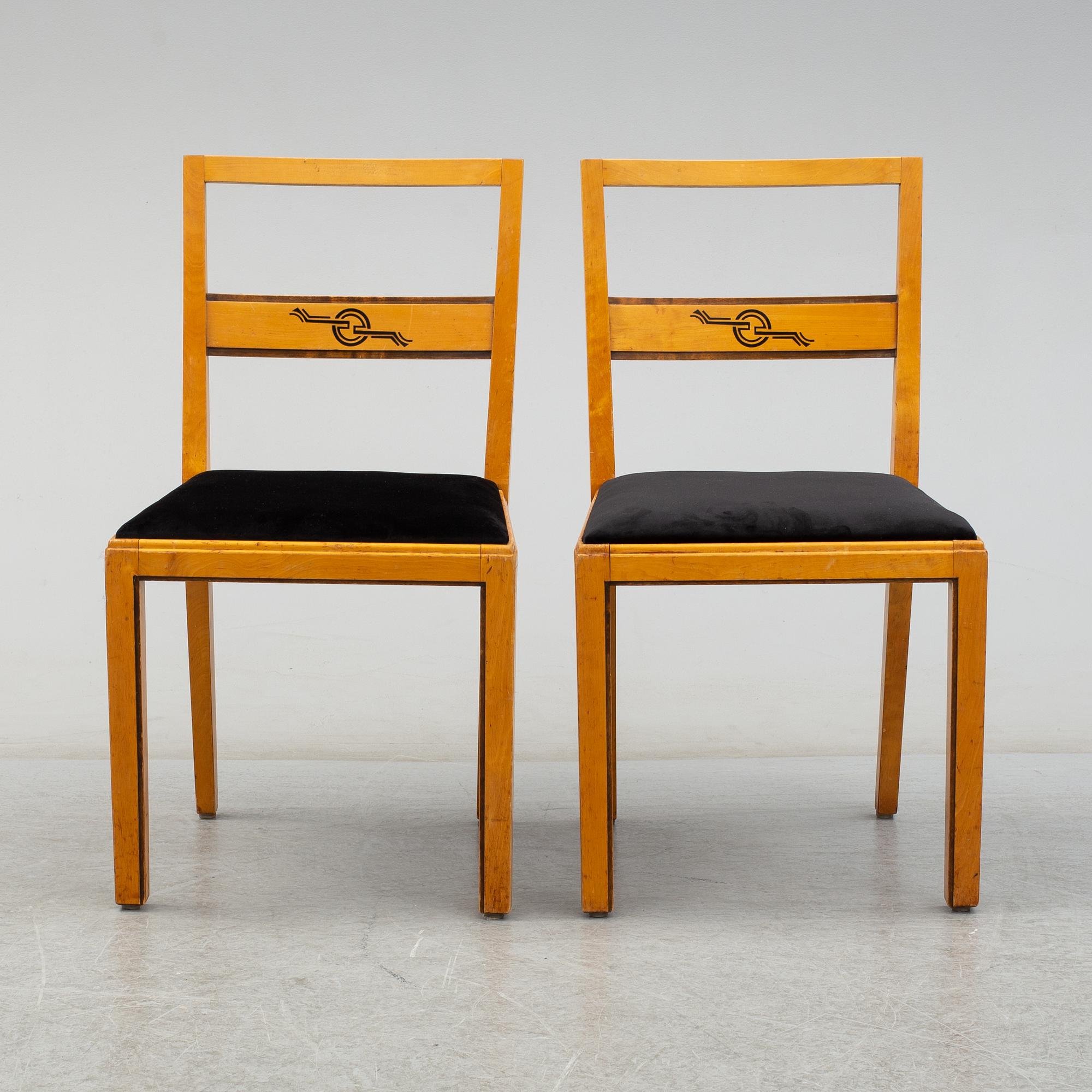 STOLAR, ett par, Art Déco, 1920-/30-tal.