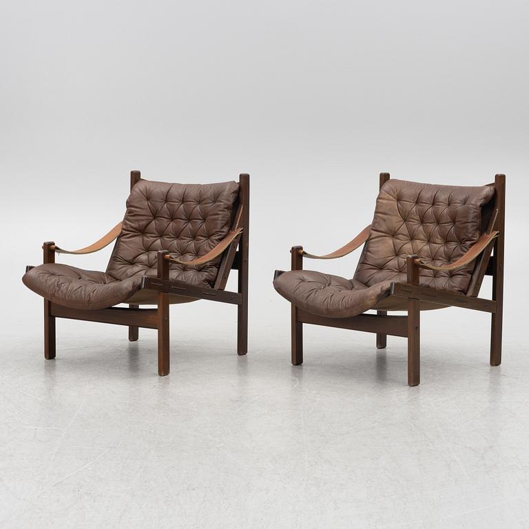Torbjørn Afdal, a pair of 'Hunter' armchairs, Stranda industri, Bruksbo, Norway, 1970s.