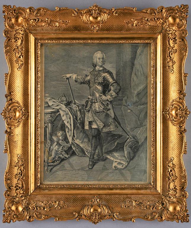 BALTHAZAR DENNER, efter, kopparstick 1700-tal.