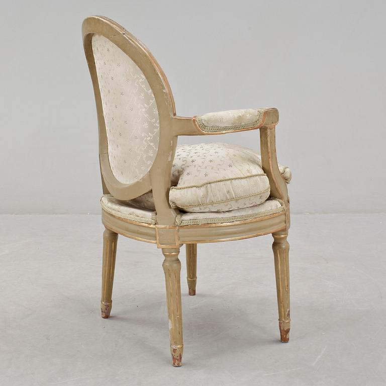 KARMSTOL, Louis XVI-stil, Frankrike, 1800-tal.